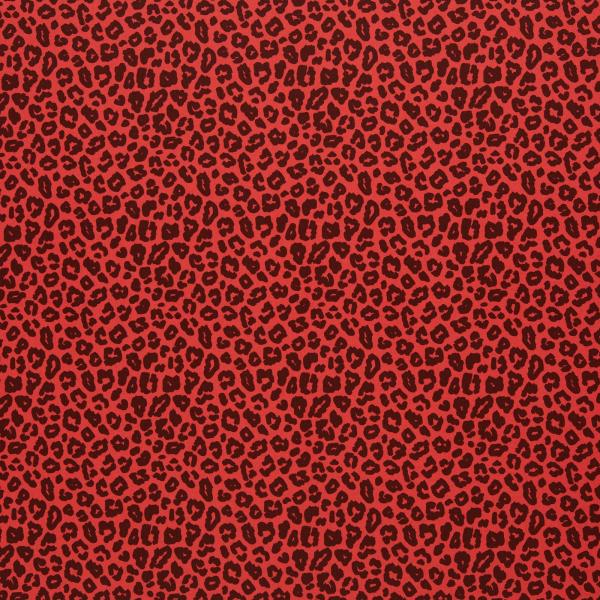 Baumwolle Leoni Animalprint  Koralle/Burgundy by Swafing